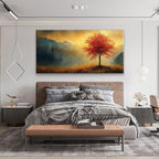 Suconvng Wall Art For Living Room Prints Tree Of Life Gold Landscape Canvas Art - Image 3