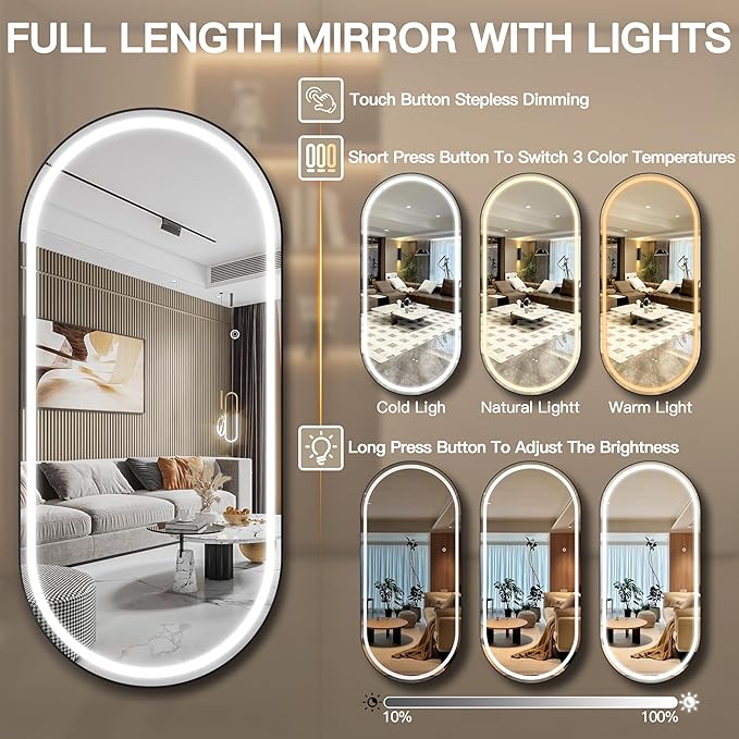 FENNIO 71" x 32" Large Wall Mounted Mirror - Image 4