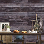 WENMER 17.71" x 118" Grey Wood Peel and Stick Shiplap Self-Adhesive Wallpaper - Image 2