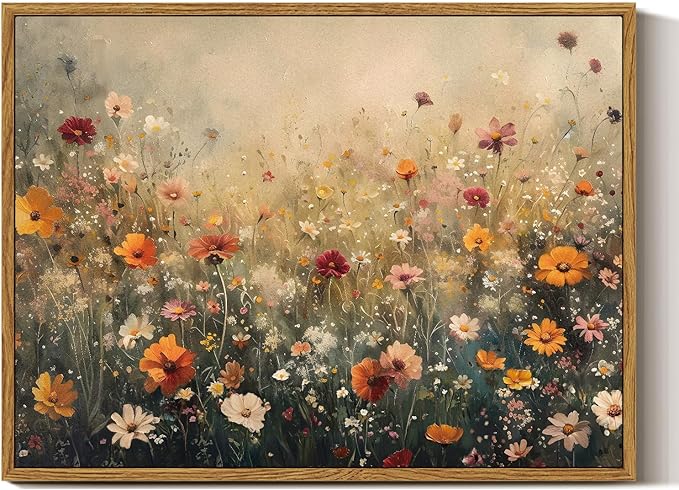 InSimSea Framed Canvas Wall Art Vintage Decor, Wall Decor by InSimSeaArt
