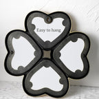 Small Decoritive Heart Wall Mirrors Set of 3, Decorative Four-Leaf Clover Mirror - Image 7