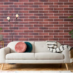 2 Vintage Red Faux Brick Wall Tiles, 3D Thin Brick Veneers - Image 4
