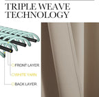 NICETOWN Blackout Curtains for Bedroom, 1 Pair, 70 by 63-inch, Window Treatment - Image 3