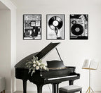 3Pcs Retro Music Poster Wall Art Fashion Black And White Photography Preppy - Image 6