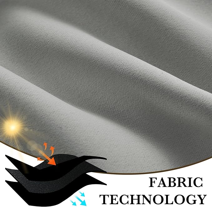 RYB HOME 100% Blackout Basement Curtains 36 inches Long, Heat & UV Blocking - Image 7