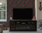 FLFK Peel and Stick Gothic Wallpaper Red Rose Floral Wallpaper 16in x 128in - Image 6