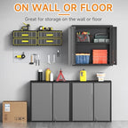 Metal Garage Wall Cabinet with 2 Doors and 1 Adjustable Shelf, Lockable - Image 5