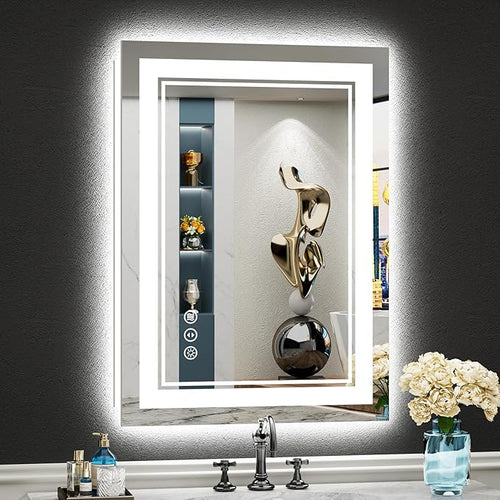 20x28 LED Bathroom Mirror with Lights, Backlit and Front Lit Anti-Fog Lighted by Awandee