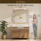 TETOTE Brushed Nickel Bathroom Mirror 42 x 36 Inch - Image 8