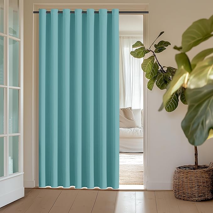 ChrisDowa Room Divider Curtain 108 Inches Long, Wide Blackout Sliding Door by ChrisDowa