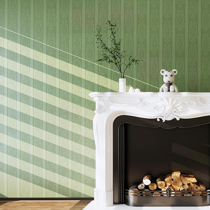 JiffDiff Wallpaper Peel and Stick Textured, 3D Embossed Wall Paper Stick on - Image 4