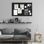 DAHAPYBOO Cork Board with Linen Black, Bulletin Board 36"x24", Corkboards - Image 7