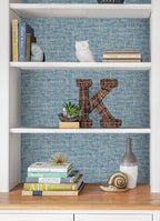 NuWallpaper NU2918 Navy Poplin Texture Peel & Stick Wallpaper - Image 6