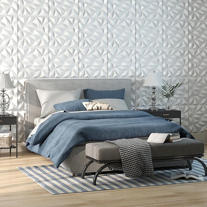 Giantex 40 Pack 3D Wall Panels, Lightweight Waterproof, DIY Cut & Paint - Image 2