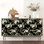 Black Floral Wallpaper Peel and Stick, Vintage Dark Green Leaves - Image 7