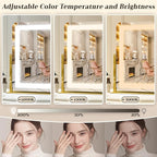 ROLOVE Gold Vanity Mirror with Lights - Image 4