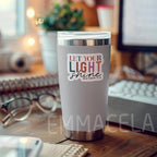 (3 Pack) Christian Stickers - Let Your Light Shine Matthew 5:16 - Bible Verse Waterproof Vinyl Decals for Tumblers, Laptops, Water Bottles, Scrapbooks – 3" x 2.3"