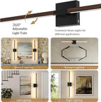 Rayogale 40 Inch Rechargeable Battery Operated Wall Sconce Set Two, 8000mAh - Image 3