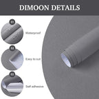 Dimoon 17.7''x118'' Peel and Stick Wallpaper Grey Contact Paper - Image 3