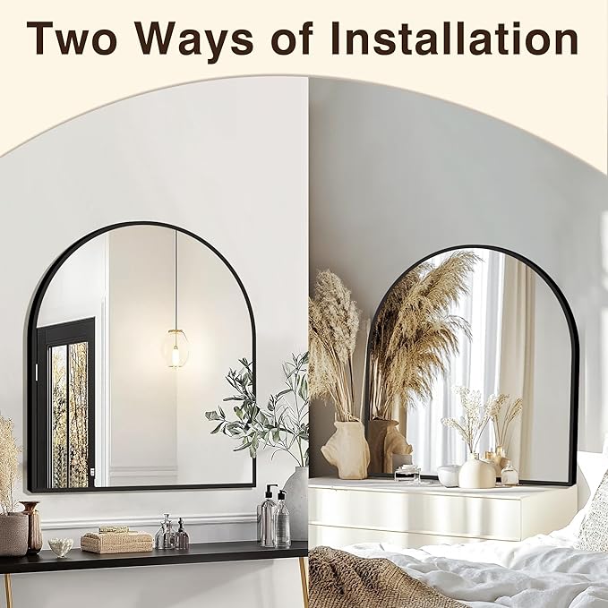 FICTOR Bathroom Mirror for Wall, Arched Vanity Bathroom Mirror for Over Sink - Image 5