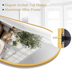 Rowjut Large 71"x30" Arched Full Length Mirror, Living Room, Wall Mounted & - Image 5