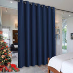 RYB HOME Room Divider Curtains, Solid Heavy Duty Blackout Drapes Soundproof by RYBHOME