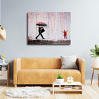 Wieco Art Large Banksy Raining Day or Colorful Graffiti Street Famous Canvas - Image 4