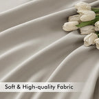 MIULEE Natural Back Tab Blackout Curtains 108 Inch Long 2 Panels Set - Image 6