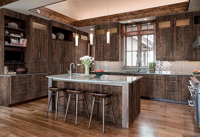 Dimoon 32.8Ftx17.7 Wood Contact Paper Brown Dark Wood Peel and Stick Wallpaper - Image 5