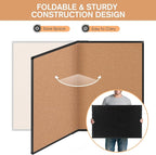 Extra Large Cork Bulletin Board 72" X 48", Foldable Notice Pin Board - Image 4