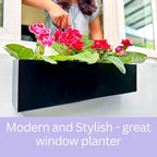 LaLaGreen Wall Planters for Outdoor Carbon Steel Black Metal Hanging Flower Pot - Image 4