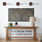 River's Edge Essentials Wood Mountain Wall Decor – Set of 2 Modern Wood Wall Art - Image 6