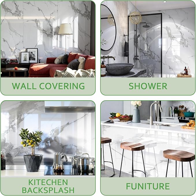 Marble Peel and Stick Waterproof Wall Paneling, Covers 38.75 Sq. Ft. - Image 5