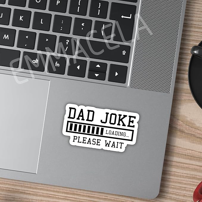 (3PCS) Dad Joke Loading Stickers – Funny Waterproof Vinyl Decals for Laptop, Tumbler, Scrapbook, Water Bottle – Father’s Day Gift for Dads, Fathers, Husbands 3" x 2.5"