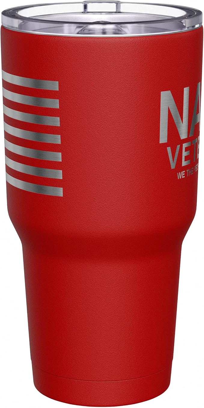 We The People Holsters - Navy Veteran Travel Mug - American Flag Coffee Tumbler - Double Insulated - 30 oz