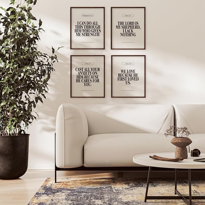 Locomiss Black and White Christian Wall Art Decor Posters, Modern Bible Verse - Image 4