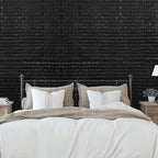 11PCS 3D Wall Panels Peel and Stick Faux Brick Wallpaper Black Self Adhesive - Image 4