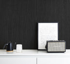 Dviolet Black Grasscloth Textured Fabric Contact Paper - Image 2