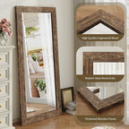 Syndra Modern Full Length Mirror Wood Frame, 65x24'' Large Floor Mirror - Image 2