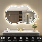 SMIROR Irregular Led Backlit Bathroom Mirror 48 x 26 inch, Asymmetrical Cloud - Image 3