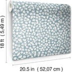 NuWallpaper x Society Social Sea Fern Slate Blue Peel and Stick Wallpaper - Image 8