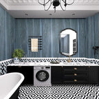Peacock Blue Wallpaper Wood Grain Contact Paper - Image 7