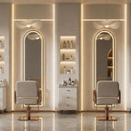 Arched Full Length Mirror with LED Lights, Body Floor Mirrors with Dimming & 3 - Image 8
