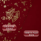 NICETOWN 2 Panels Red Christmas Curtains W42 x L63 in, Rod Pocket Gold Stamping - Image 4