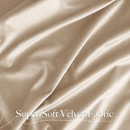 NICETOWN Beige Velvet Curtains 144" Length - Image 2