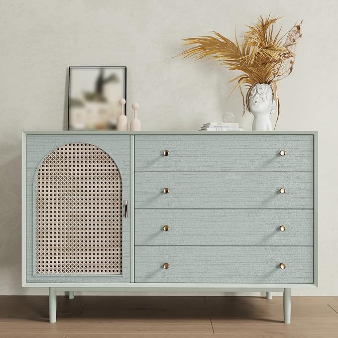 CRE8TIVE Mint Green Grasscloth Peel and Stick Wallpaper Faux Grasscloth Contact - Image 4