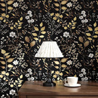 Laatse Boho Wallpaper Peel and Stick Dark Floral Wallpaper 17.5in x118in - Image 4