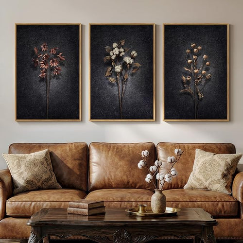 3 Piece Framed Vintage Botanical Wall Art by MXART