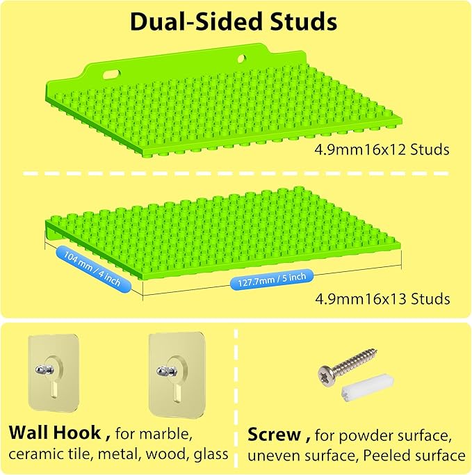 6 Wall Display Shelf for Lego Bricks, 4x5 inch Dual-Sided Floating Shelves - Image 4