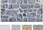 COMSTICKC 3D Gray Stone Wall Panel Peel and Stick, DIY Lightweight PVC Stone by COMSTICKCDECOR